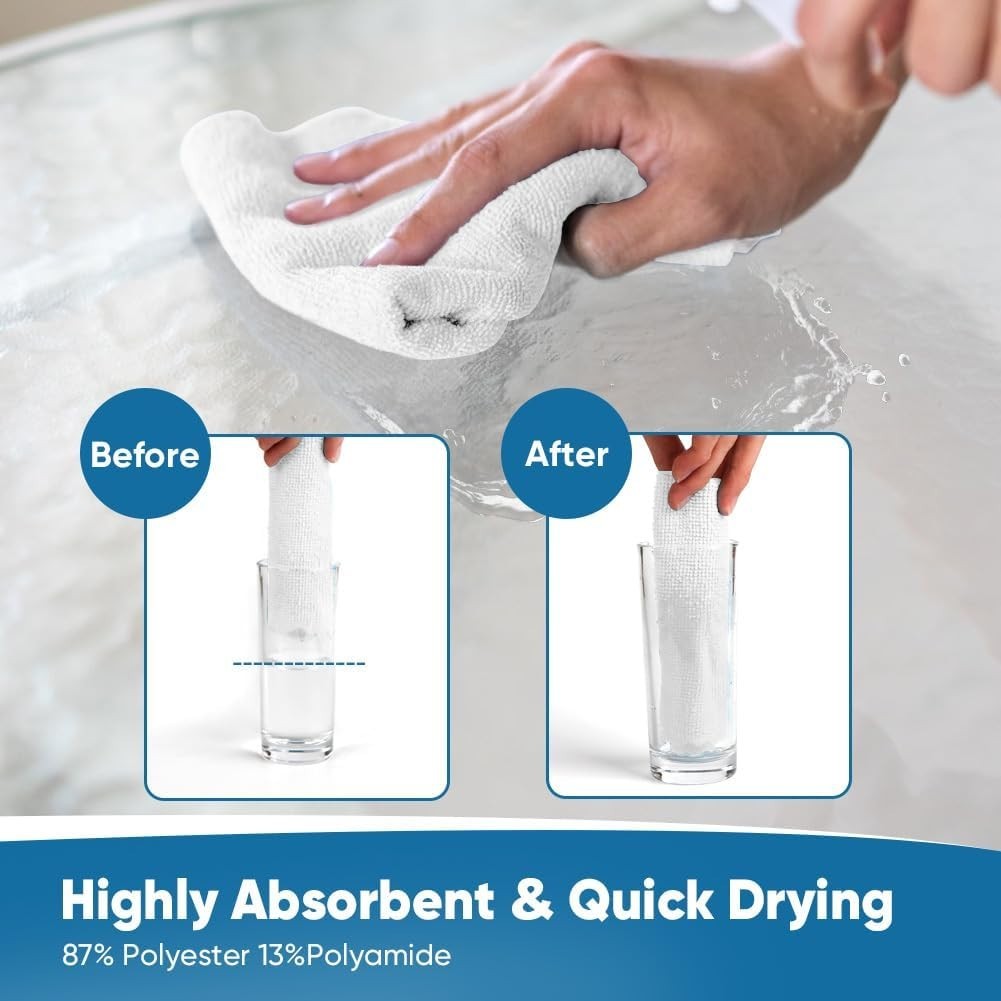 Versatile 75-Pack Microfiber Cleaning Rags – Perfect for Home & Automotive Use