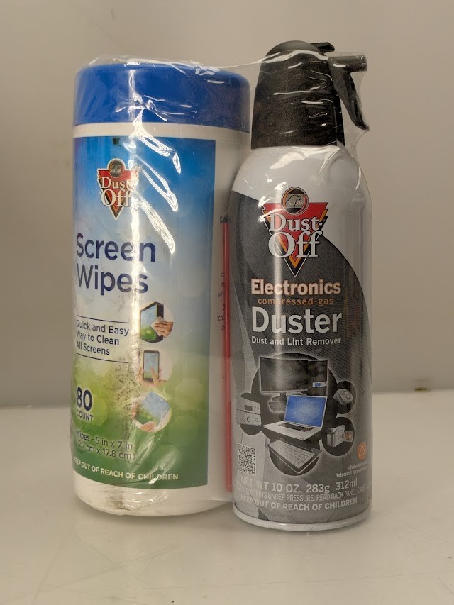Falcon Dust-Off 10oz Duster Dust & Lint Remover and 80 CT Wipes Air Duster Combo