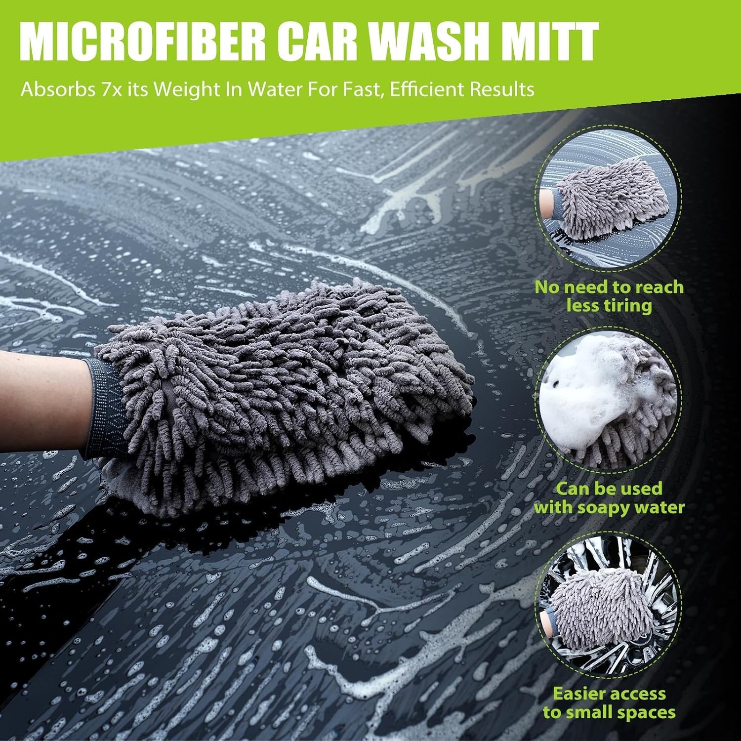 2 Pack Car Drying Towel, 1300 GSM Microfiber Towels for Cars 36″ x 24″ & 16″ …