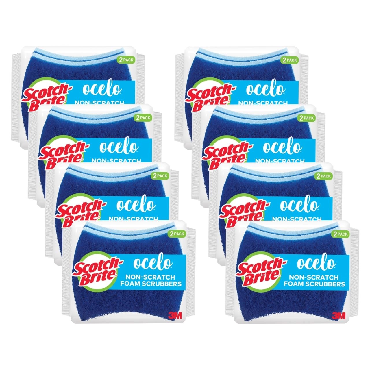 ScotchBrite ocelo NonScratch Foam Scrubber, 16 Count