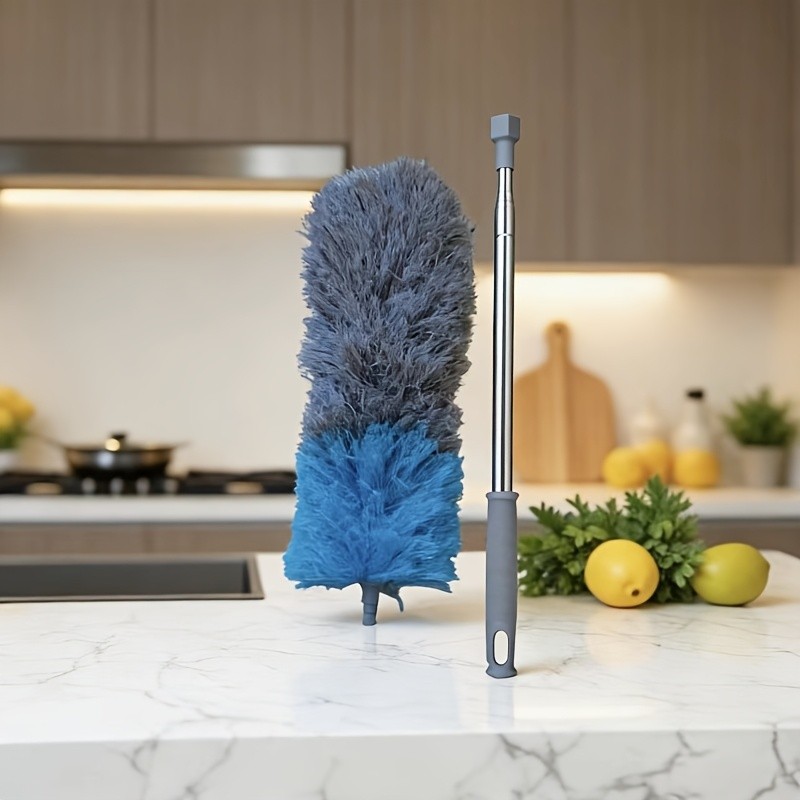 1pc Telescopic Microfiber Dusting Duster, Scratch-Resistant with Bendable…