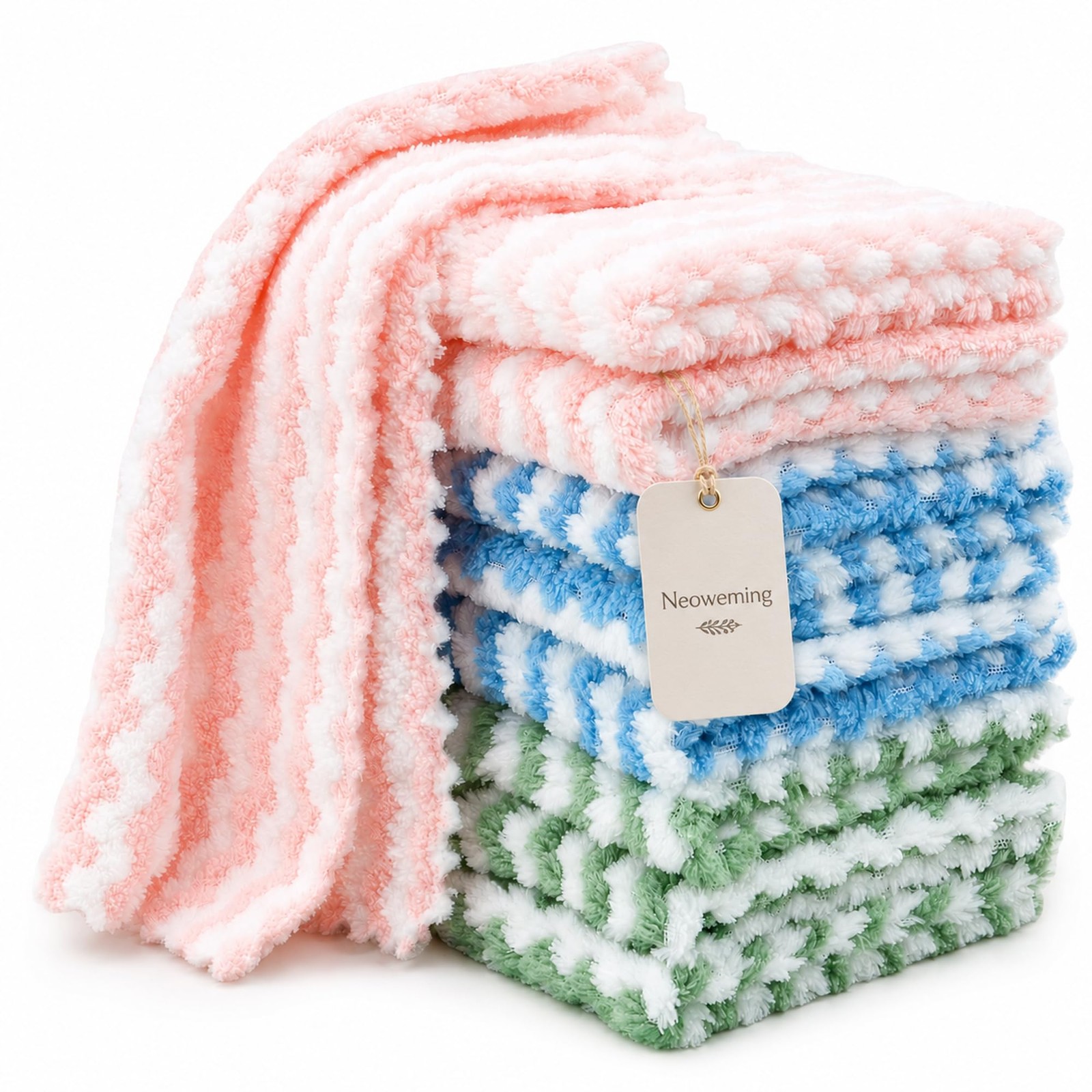 NEOWEMING 10PACK Kitchen Cleaning Cloths, 10 x 10 Inch – 10PCS, Mixcolor
