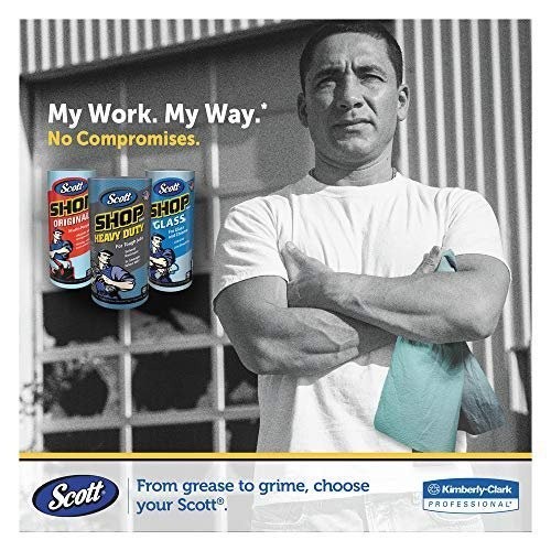 Kimberly-Clark Professional 75130 Scott Shop Towels with 55 per Roll, Blue…