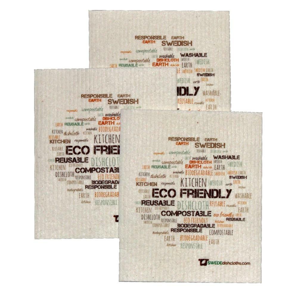 Swedish Dishcloth Set of 3 each Swedish Dishcloths – WordCloud