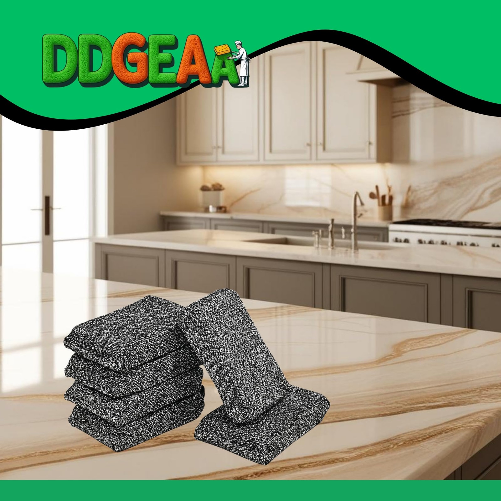 Heavy – Duty Kitchen Sponge – 20 Times More Durable, Scratch Free, Suitable f…