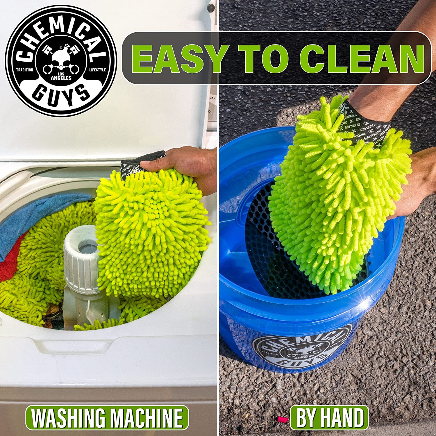 Chemical Guys Chenille Premium Scratch-Free Microfiber Wash Mitt for Car Washing