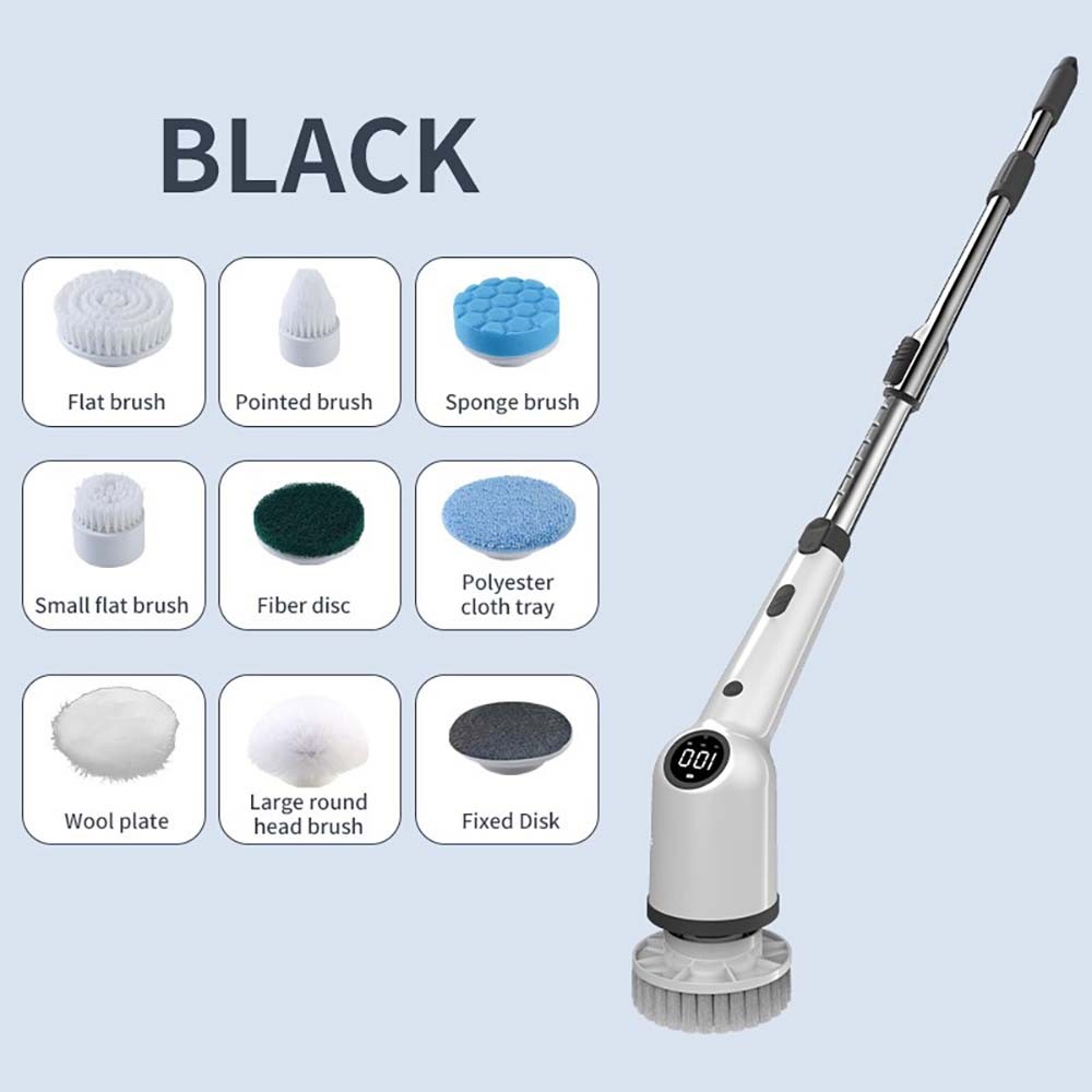 Lightweight Ergonomic Adjustable Intuitive Handheld Wireless 9‑in‑1 Electric Mop