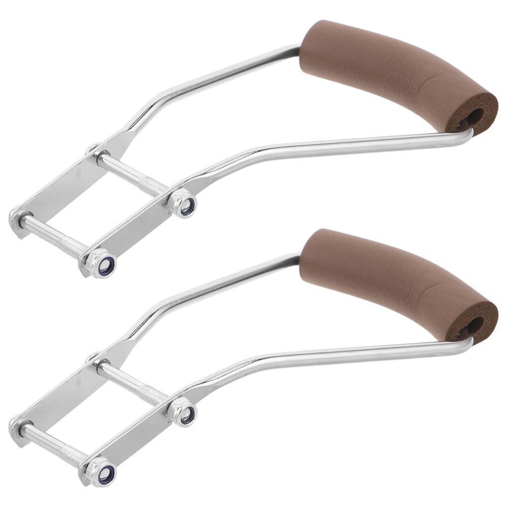 2 Pcs U-shaped Mop Handle Metal Grips Household Accessory Commercial Handles