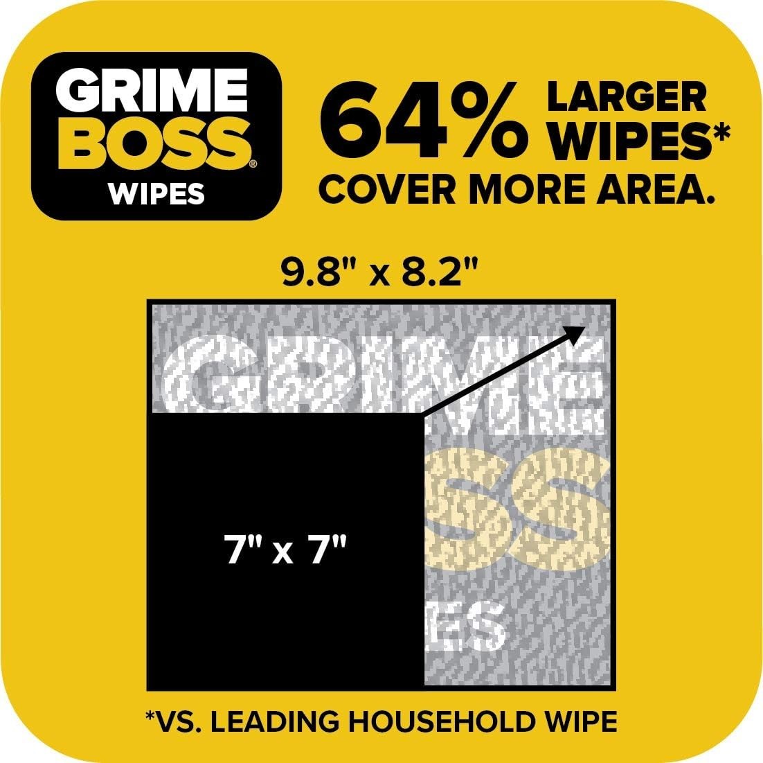 Grime Boss Heavy Duty Wipes (6 x 30ct) | Wet Used 30 Count (Pack of 6)