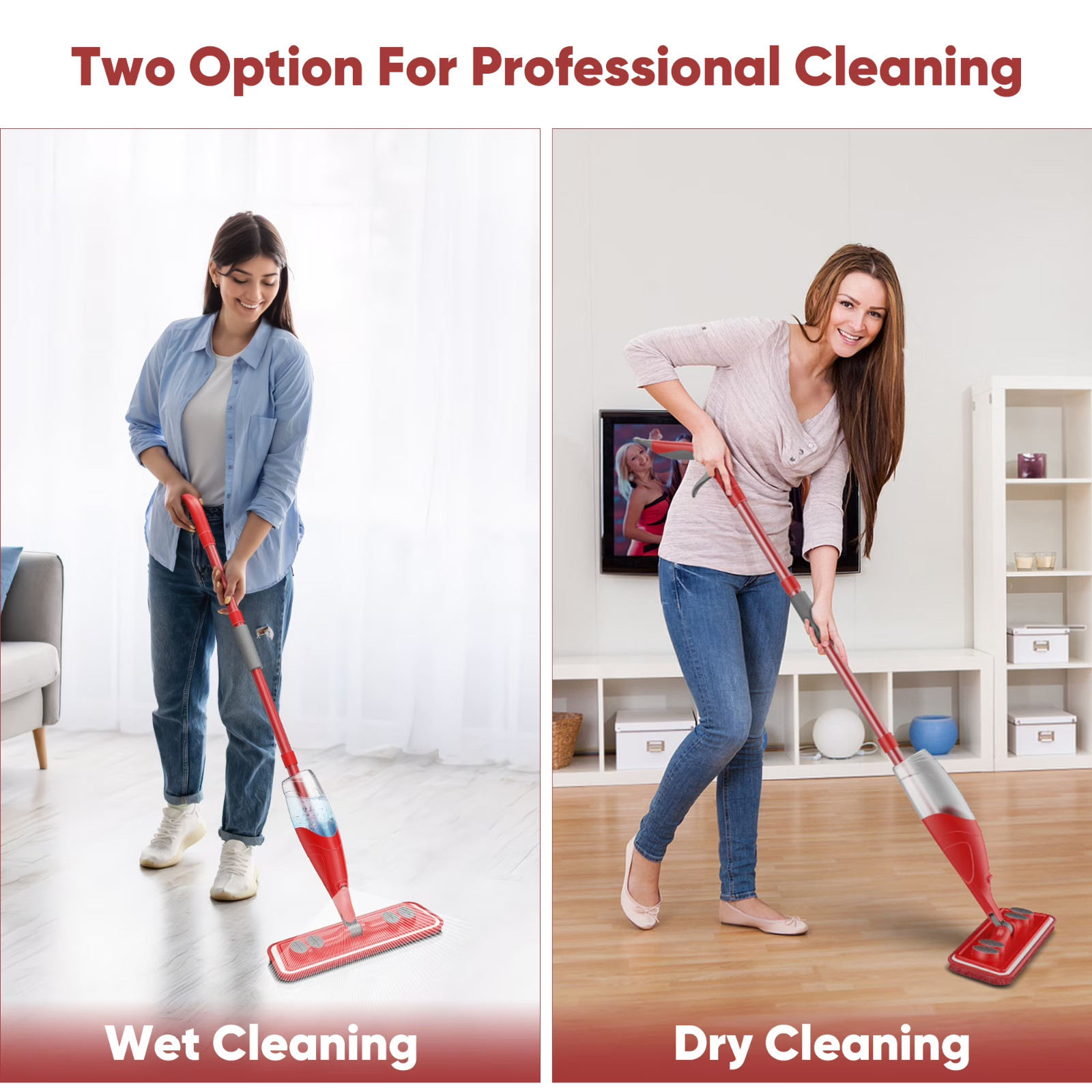 Microfiber Spray Mop for Floors Cleaning Wet Dry Floor Mops for Hardwood
