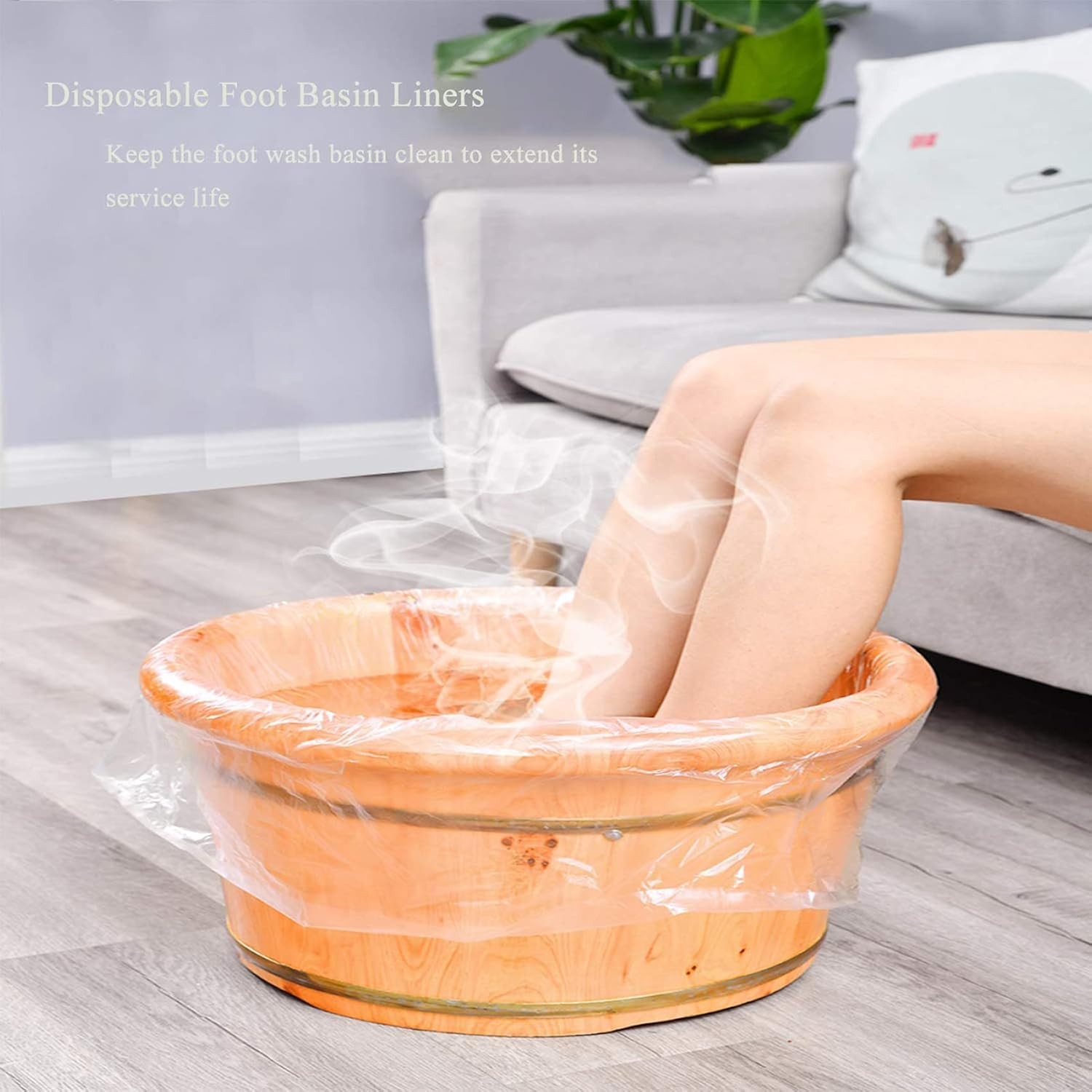 100 pcs Foot Basin Liners for Ionic Detox Foot Tub, Disposable Large Foot Tub