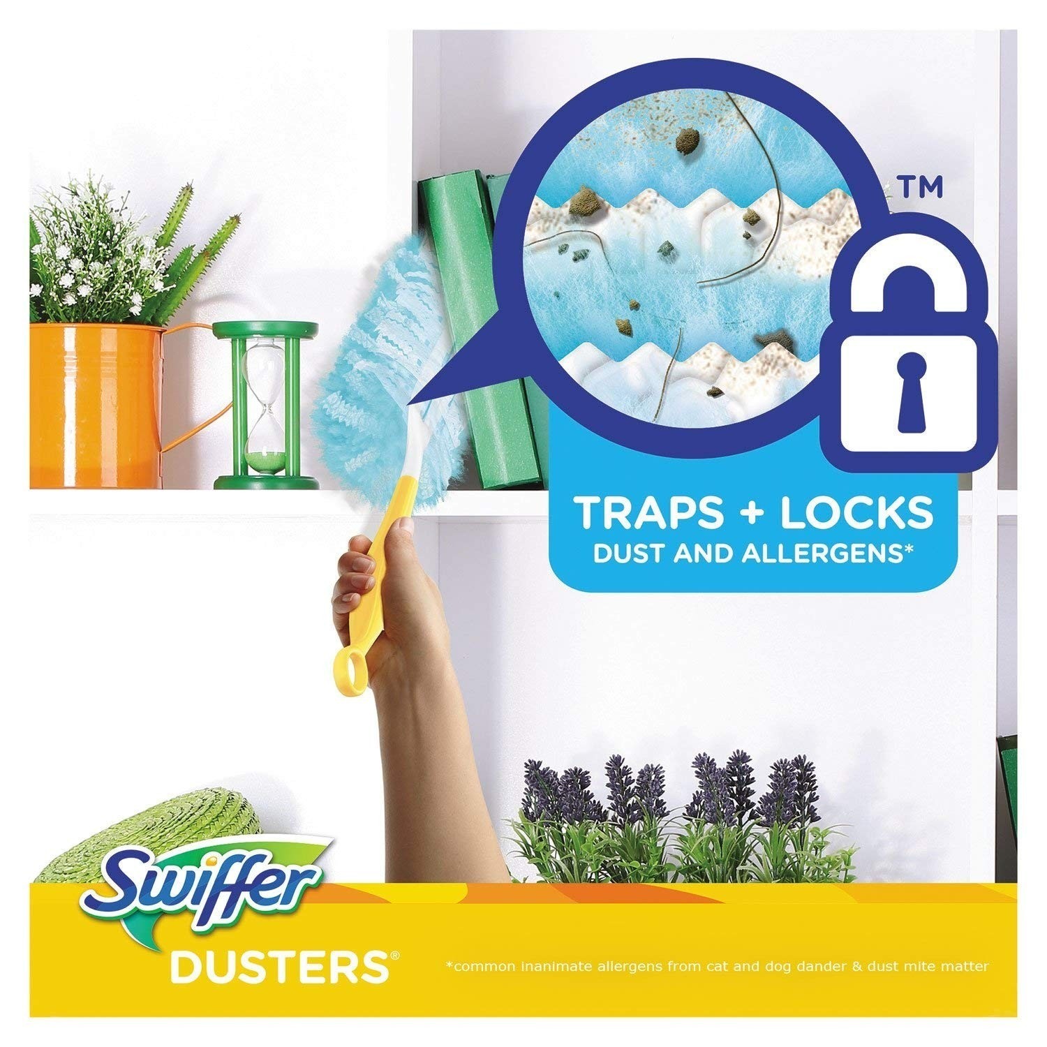 Swiffer 21459CT Refill Dusters, Dust Lock Fiber, 10 Count (Pack of 4), Blue