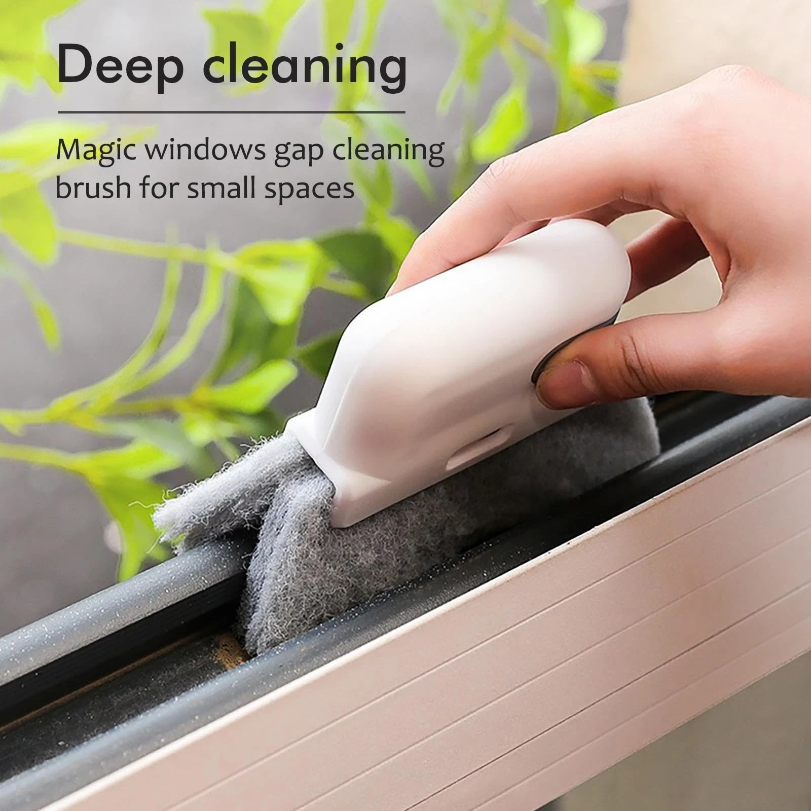 2 Pack Window Cleaning Brush, Multifucation Groove Cleaning Brush for Households