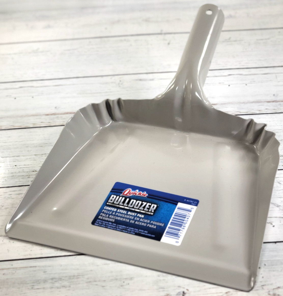 Steel Dust Pan Quickie BULLDOZER Commercial Duty Dust Pan, Gray