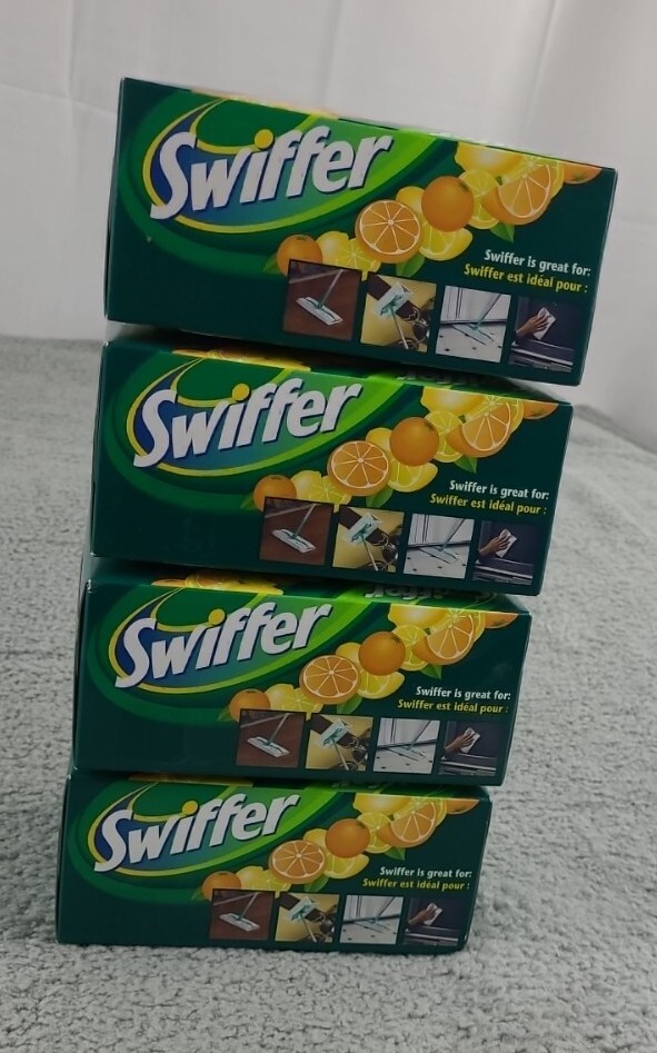 4x Swiffer Sweeper Fresh Citrus Scent Disposable Cloths New Discontinued 16 Ct