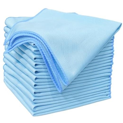 Pack Microfiber Glass Cleaning Cloth 16 Inch X 16 Inch Polishing Cloths 12