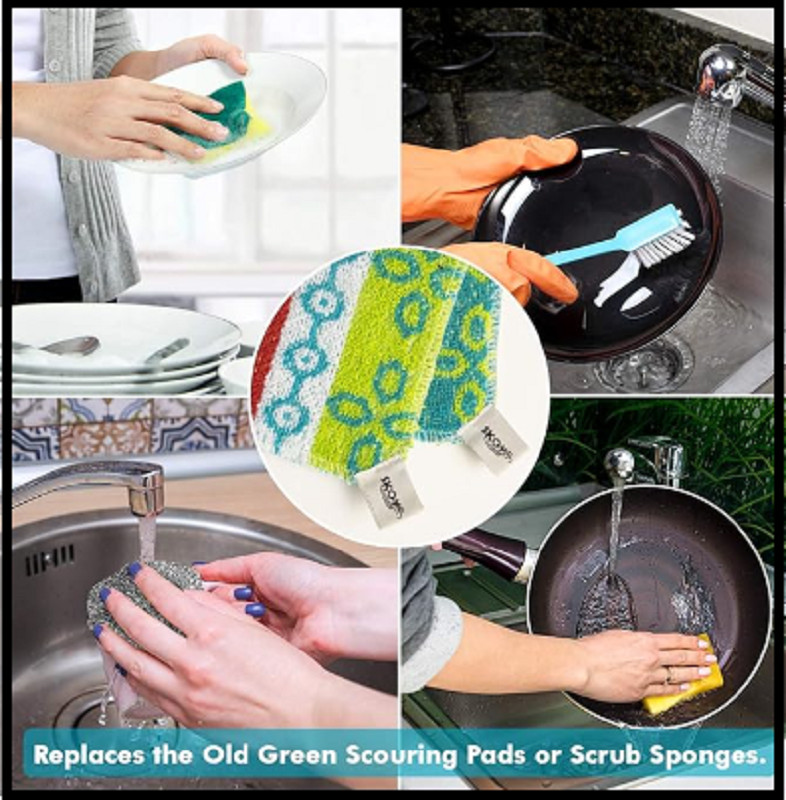 Skoy Scrub, Non-Scratching, Reusable Scrub for Kitchen and Household Use,