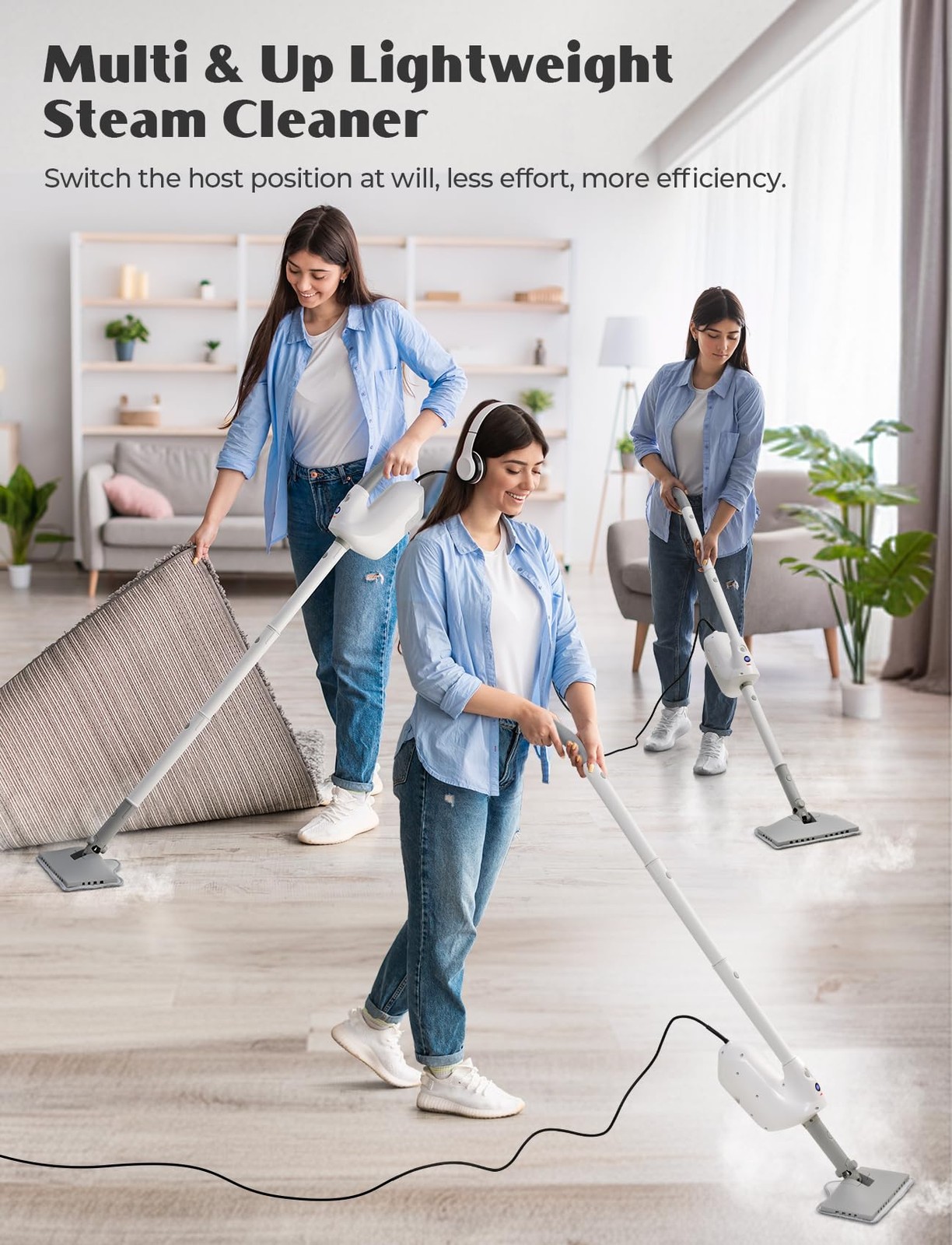 10-in-1 Steam Mop, Detachable Handheld Steam Cleaner, Multi & Up Steamer for …