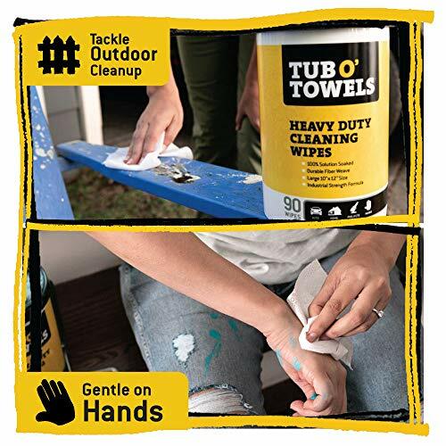 Tub O Towels TW90 Heavy-Duty 10″ x 12″ Size Multi-Surface Cleaning Wipes 90 C…