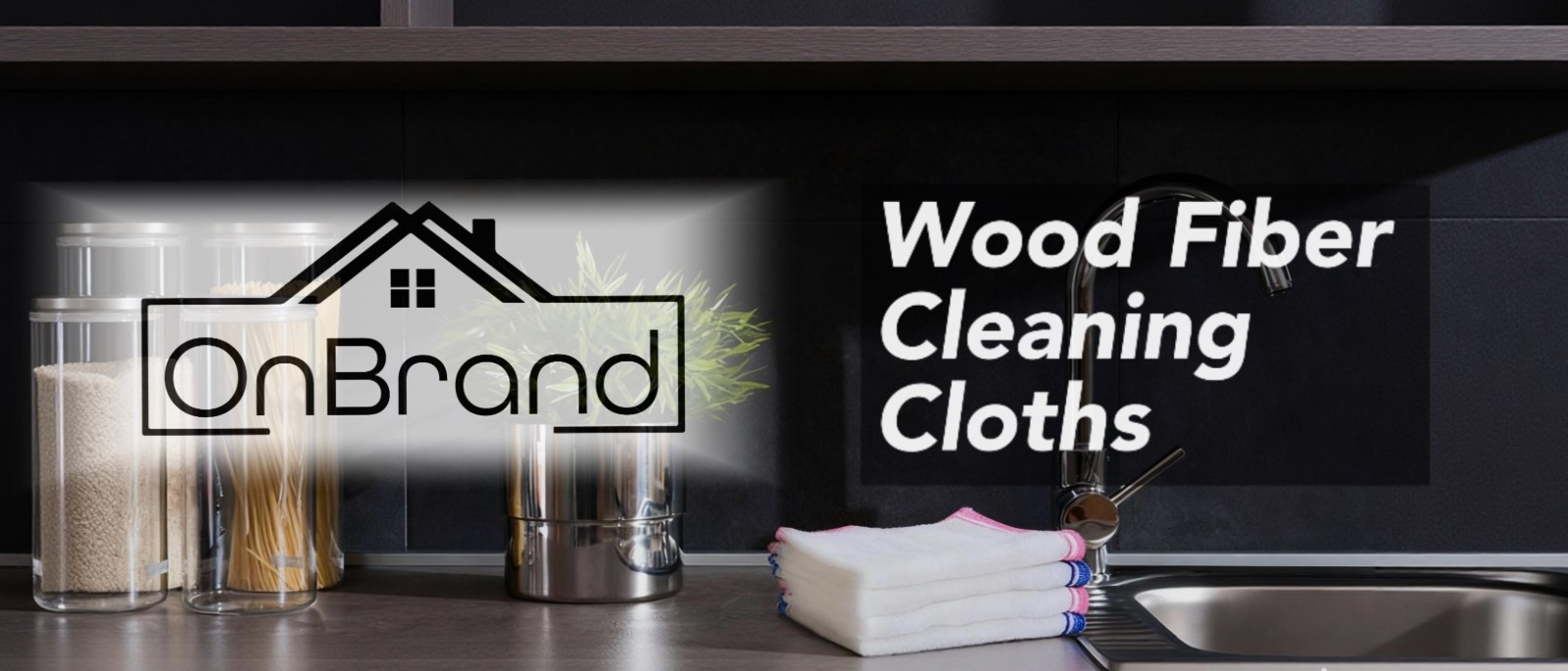 OnBrand Naturally Wood Fiber Cleaning Cloth, 16 Pcs Kitchen Cleaning Cloths