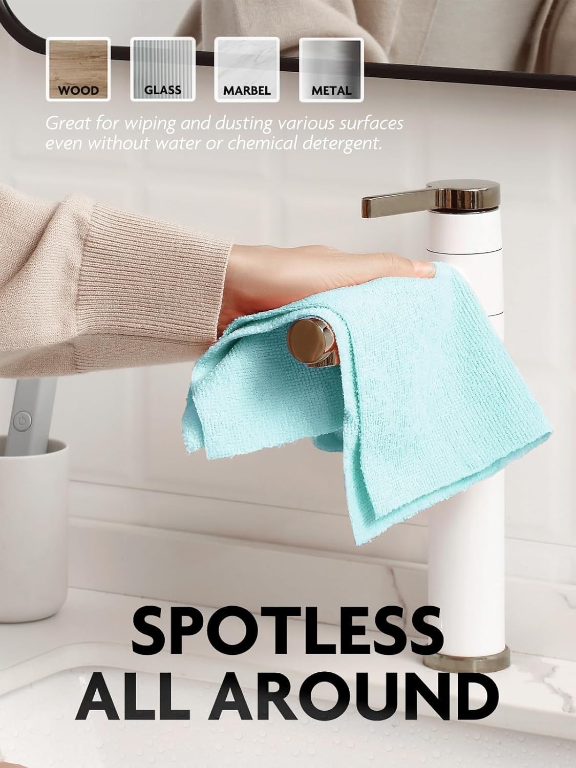Eco-Friendly 75-Pack Microfiber Cloth Roll 12″ x 12″ – Scratch-Free & Lint-Free
