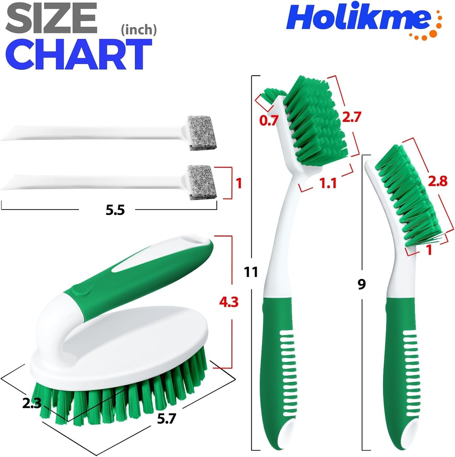 Cleaning Brush Set for Household Use, Scrub Brush, Kitchen Brush, Tile Lines …