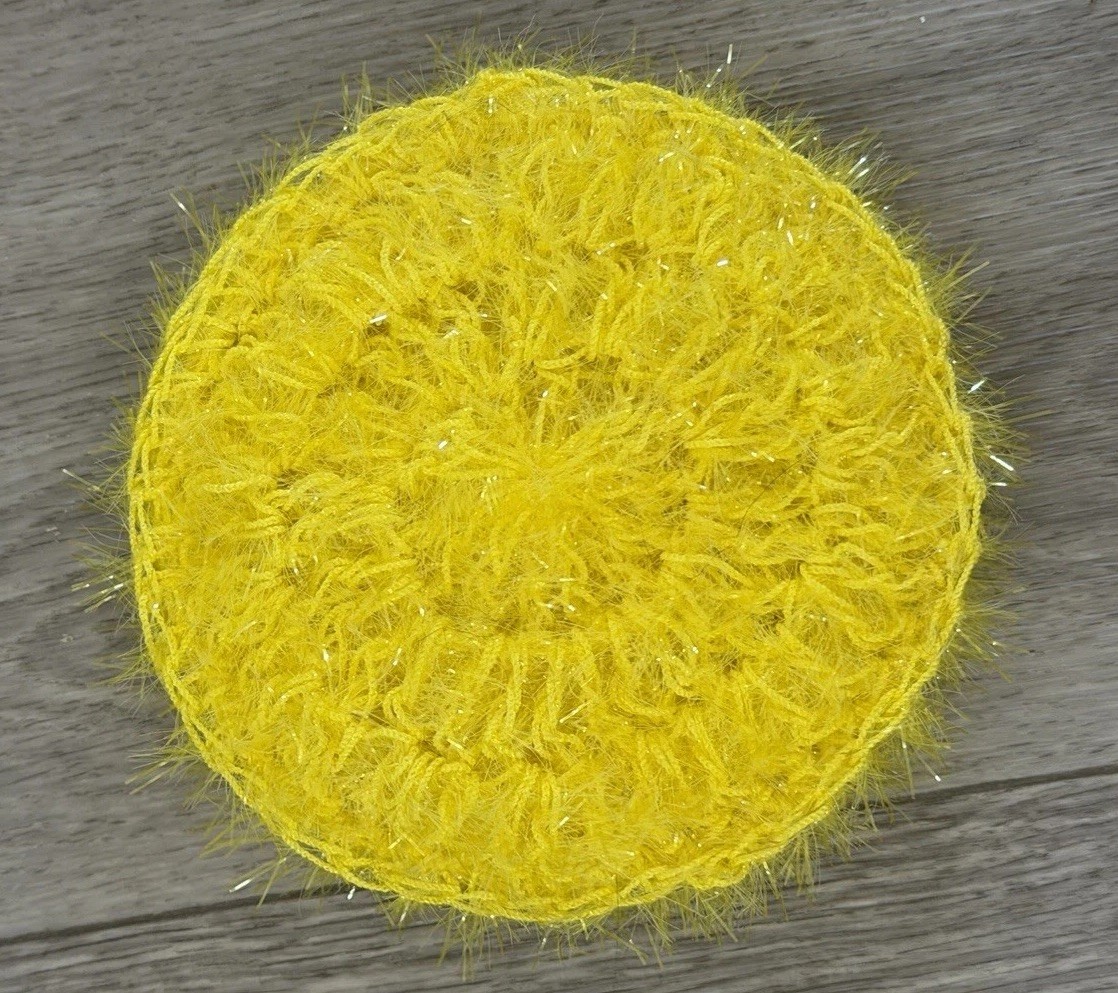 Double Sided Dish Scrubby Pot Scrubby Sparkle Dishcloth 3.75” Diameter Reusable