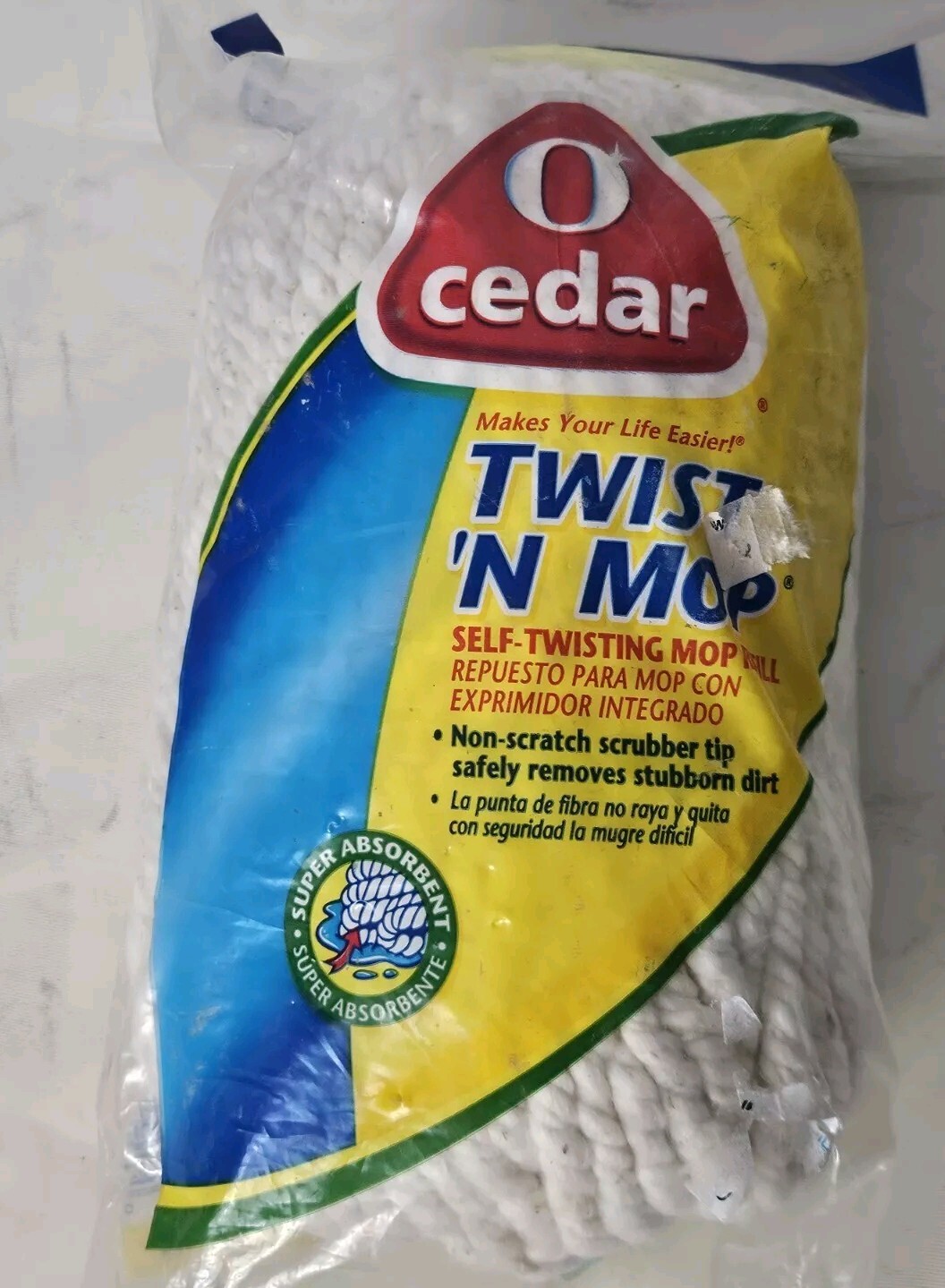 O Cedar Twist ‘N Mop Replacement Head Cotton Self Wringing NEW IN PACKAGE #267