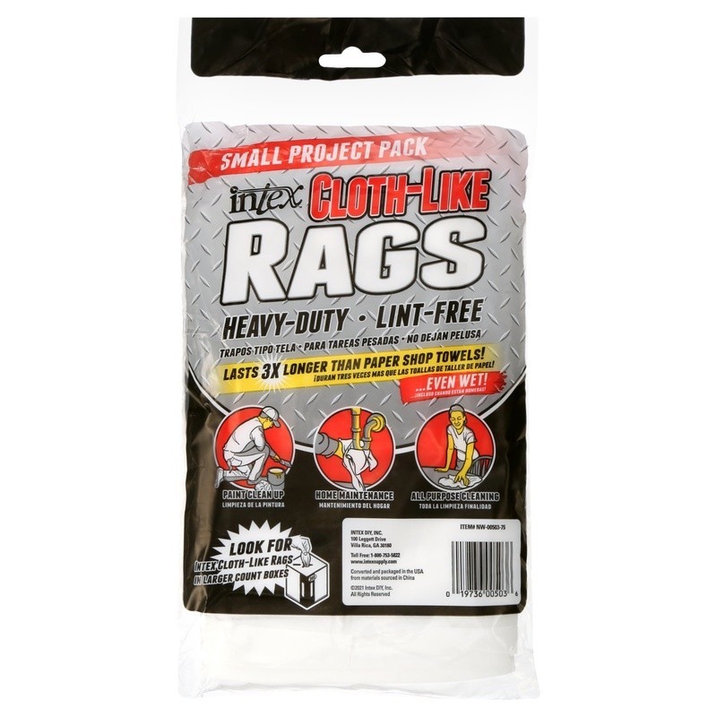 Heavy Duty Lint Free Cleaning Rags 75 Count Super Absorbent DIY Cloth Wipes New