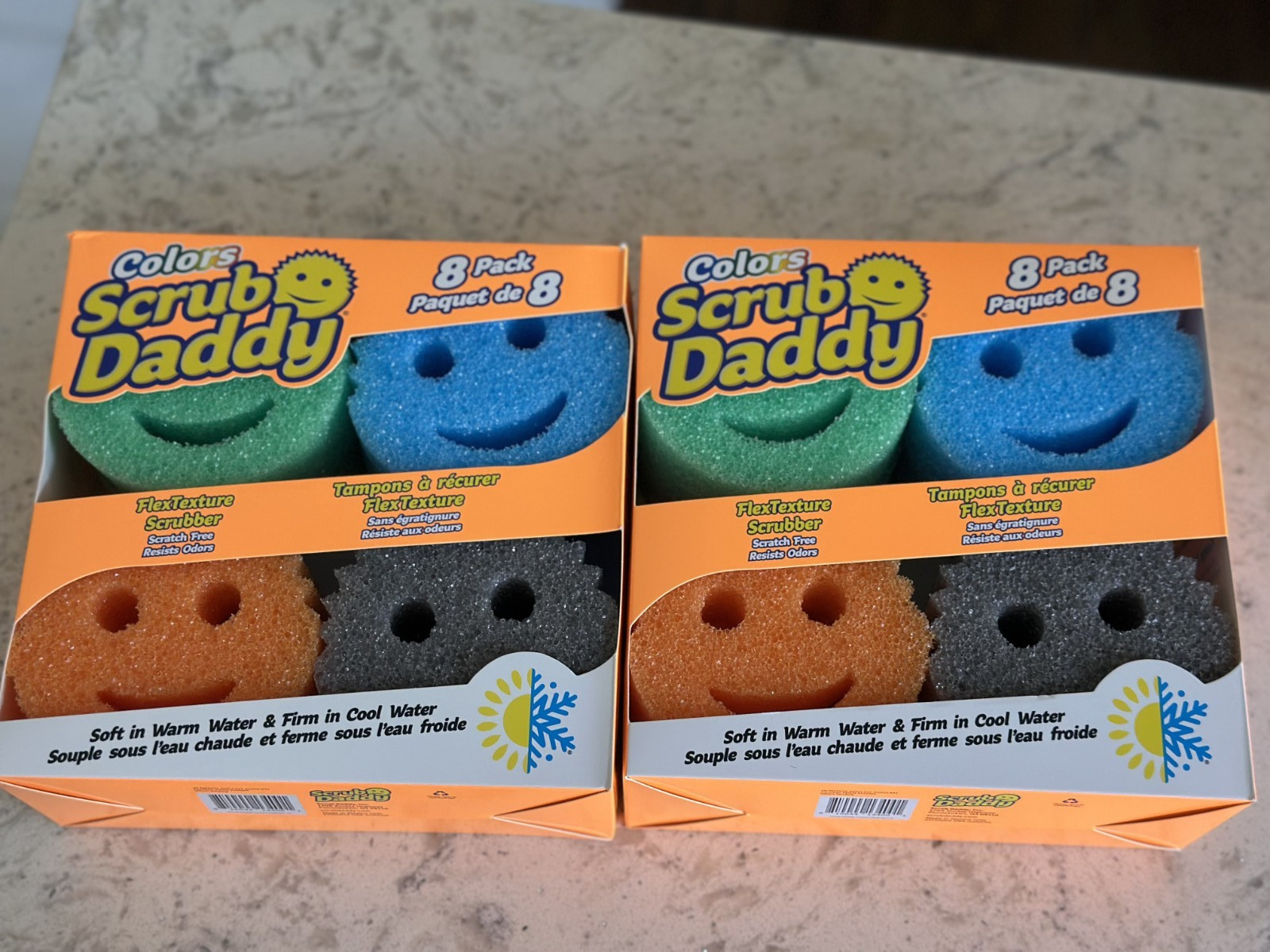 Two pack Scrub Daddy Scratch Free Sponges for Dishes & Home Variety Pack 8 + 8