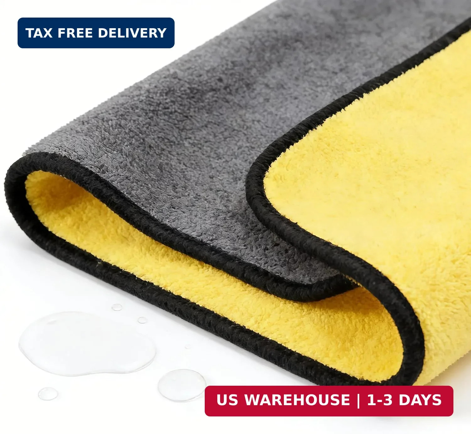 Car Microfiber Towel 800GSM – 1-Pack Lint-Free Cloth for Car Drying/Polishing,Sc