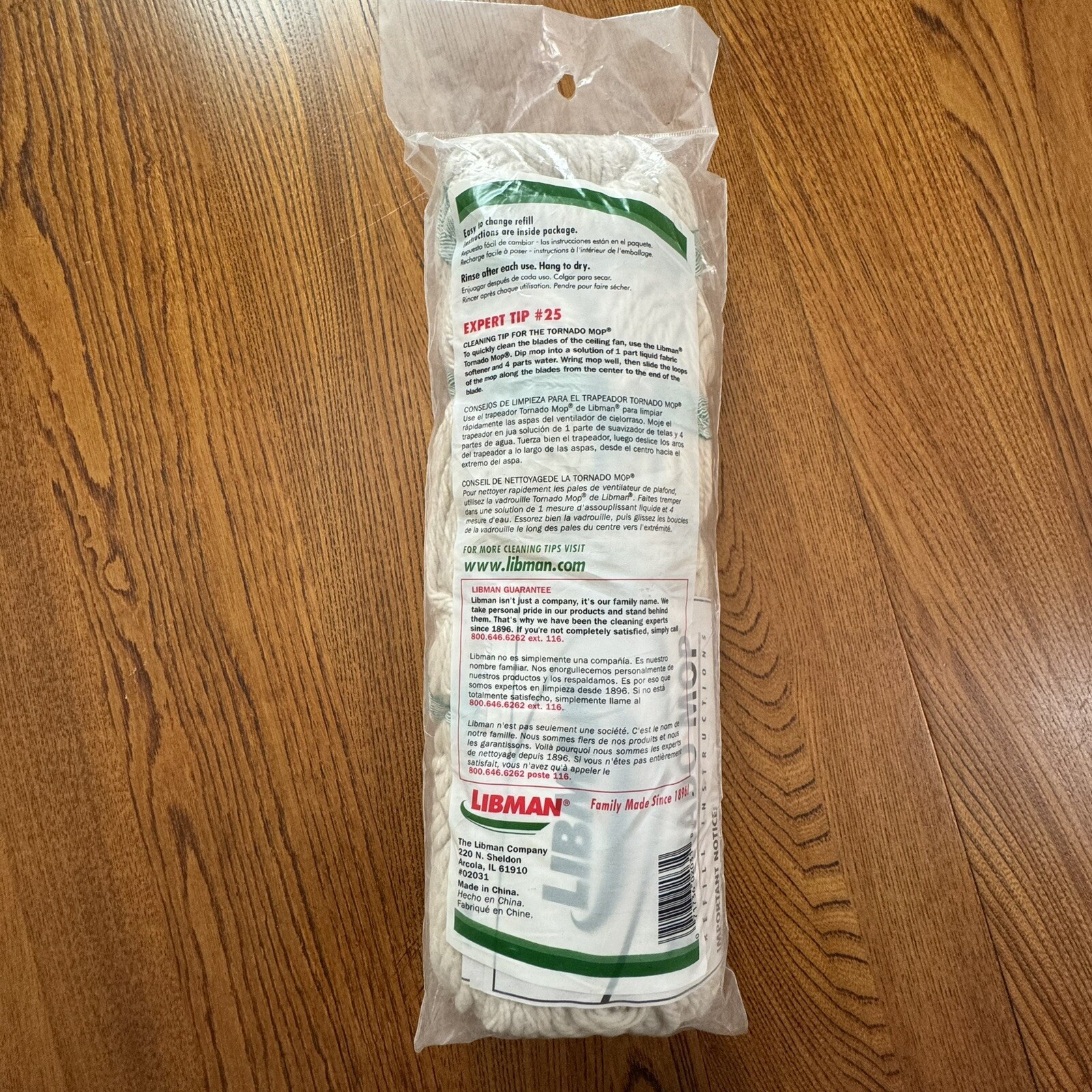 New Libman Mophead Tornado Mop #2030 Cotton Blend