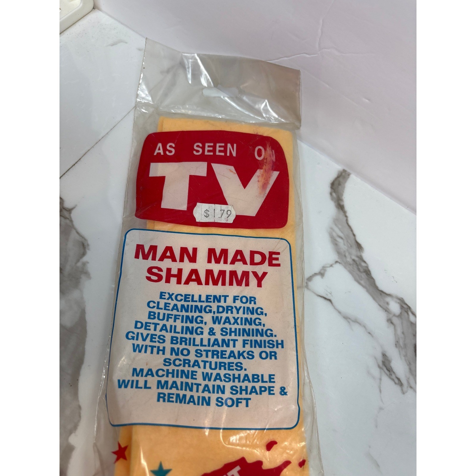 Vintage As Seen On TV Man Made Shammy Cleaning Cloth West Germany 20×13.5