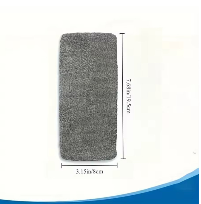 3 Piece/gray Mop Cloth, Reusable, Washable Ultra-fine Fiber,Hardwood
