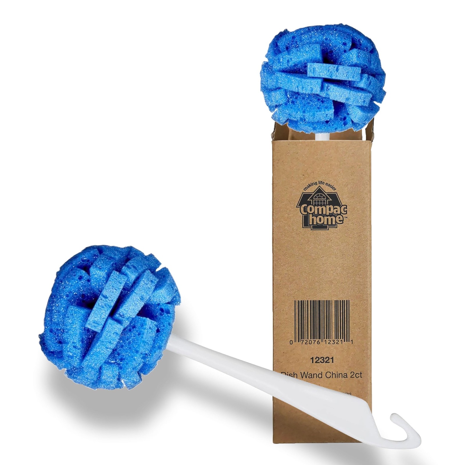 Compac Home Dish Wand China Durable Foam Sponge Petals Brush and Clean Dishes…