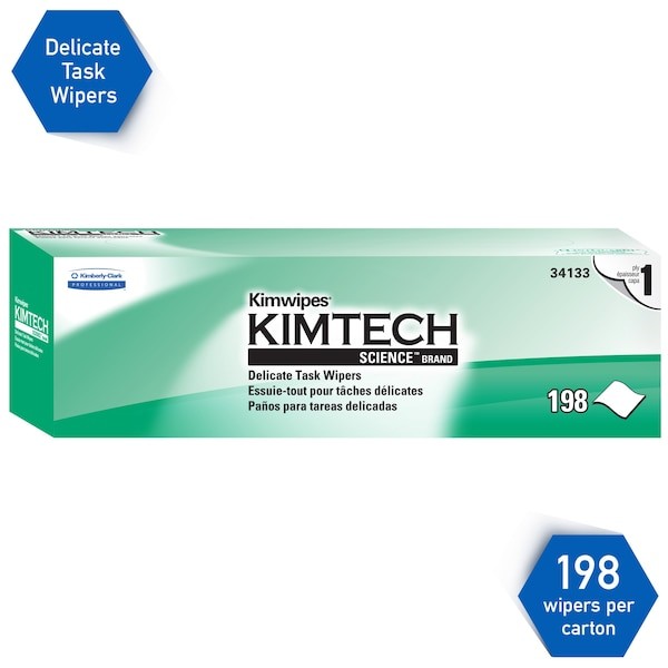 Kimtech 34133 Delicate Task Wipes, Pop-Up Box, White, 198 Sheets/Box, 2, 970