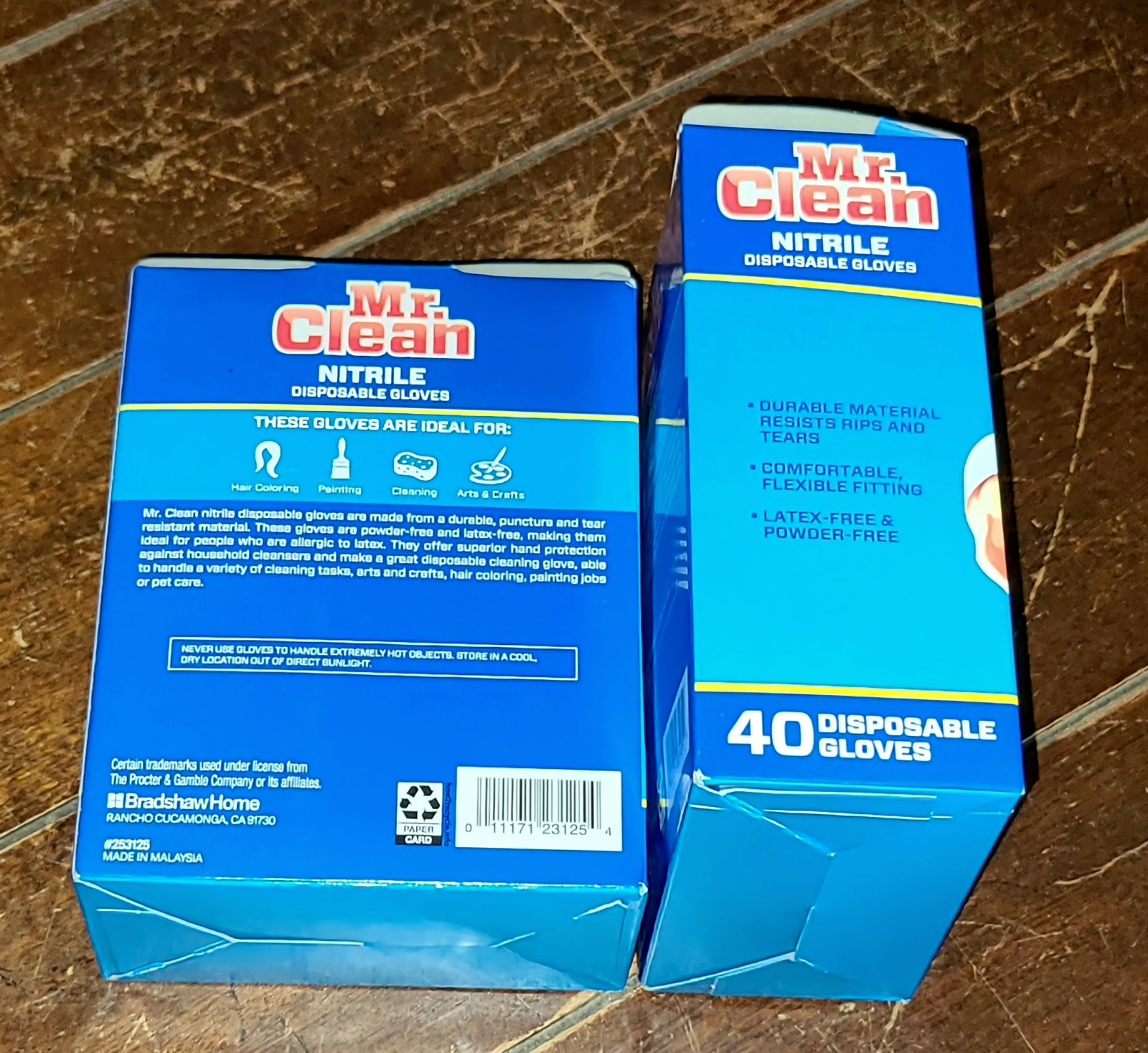 2 x Mr. Clean Nitrile Gloves ~Latex Free/Powder Free~ (40 Gloves Per Box)