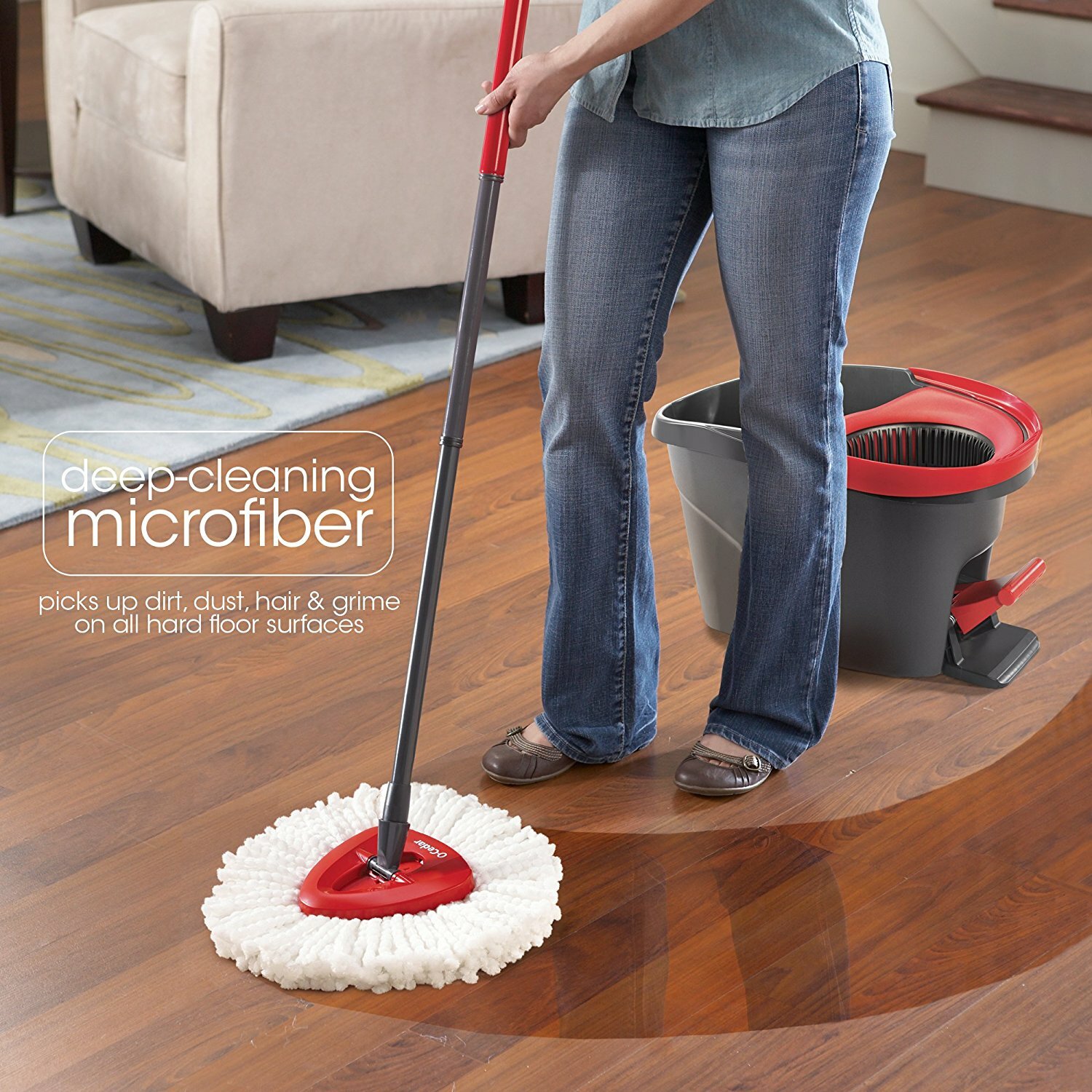 O-Cedar Easy Wring Spin Mop Refill, 1 Count (Pack 12)