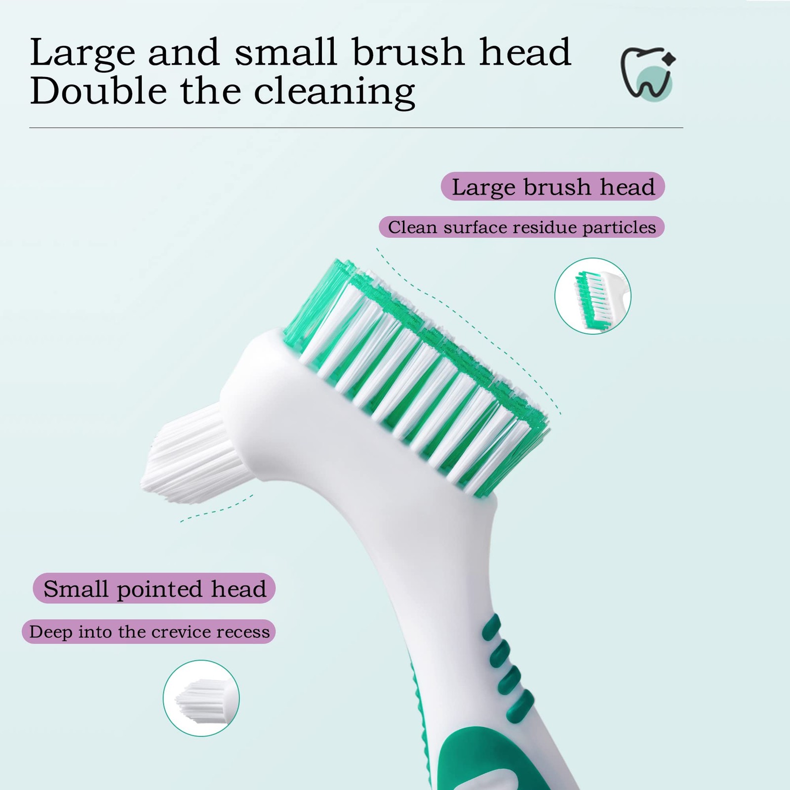 Octuitey Denture Brush 4Pcs 1 Count (Pack of 4), 4 Color