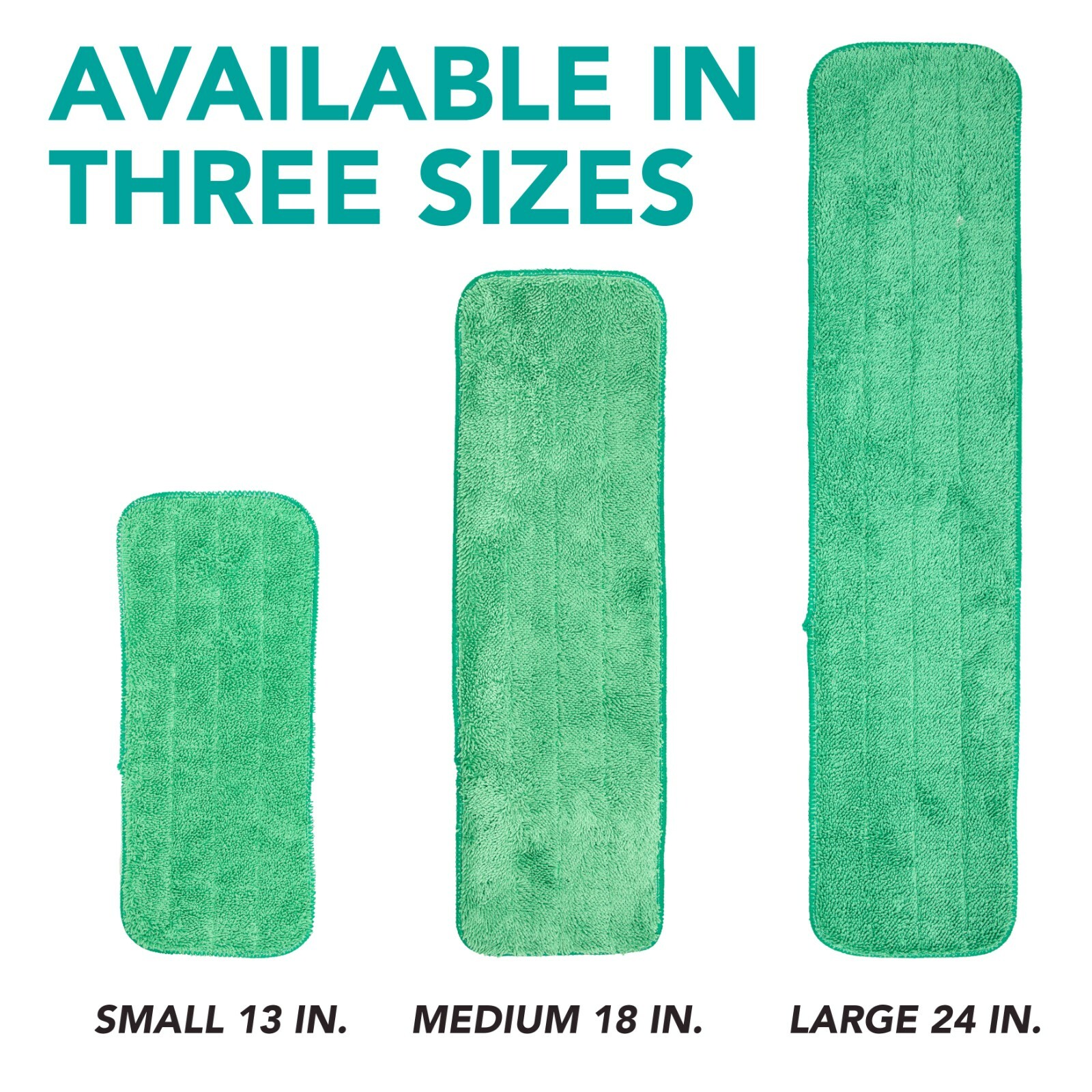 12 Pack of Flat Mop Refill Pads for Dry and Wet Mops, Pad Size & Color Options