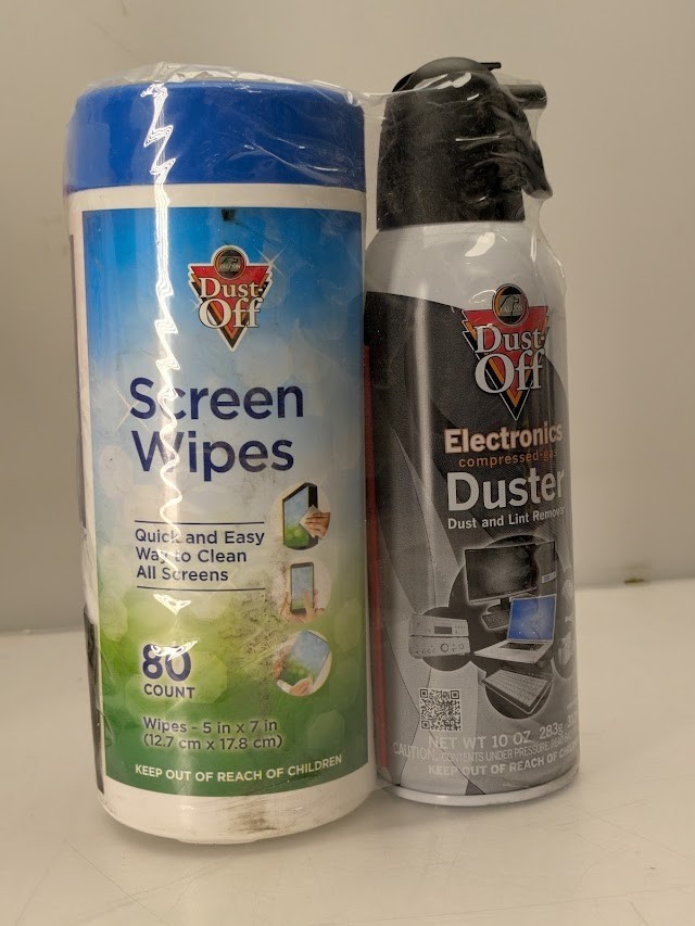 Falcon Dust-Off 10oz Duster Dust & Lint Remover and 80 CT Wipes Air Duster Combo