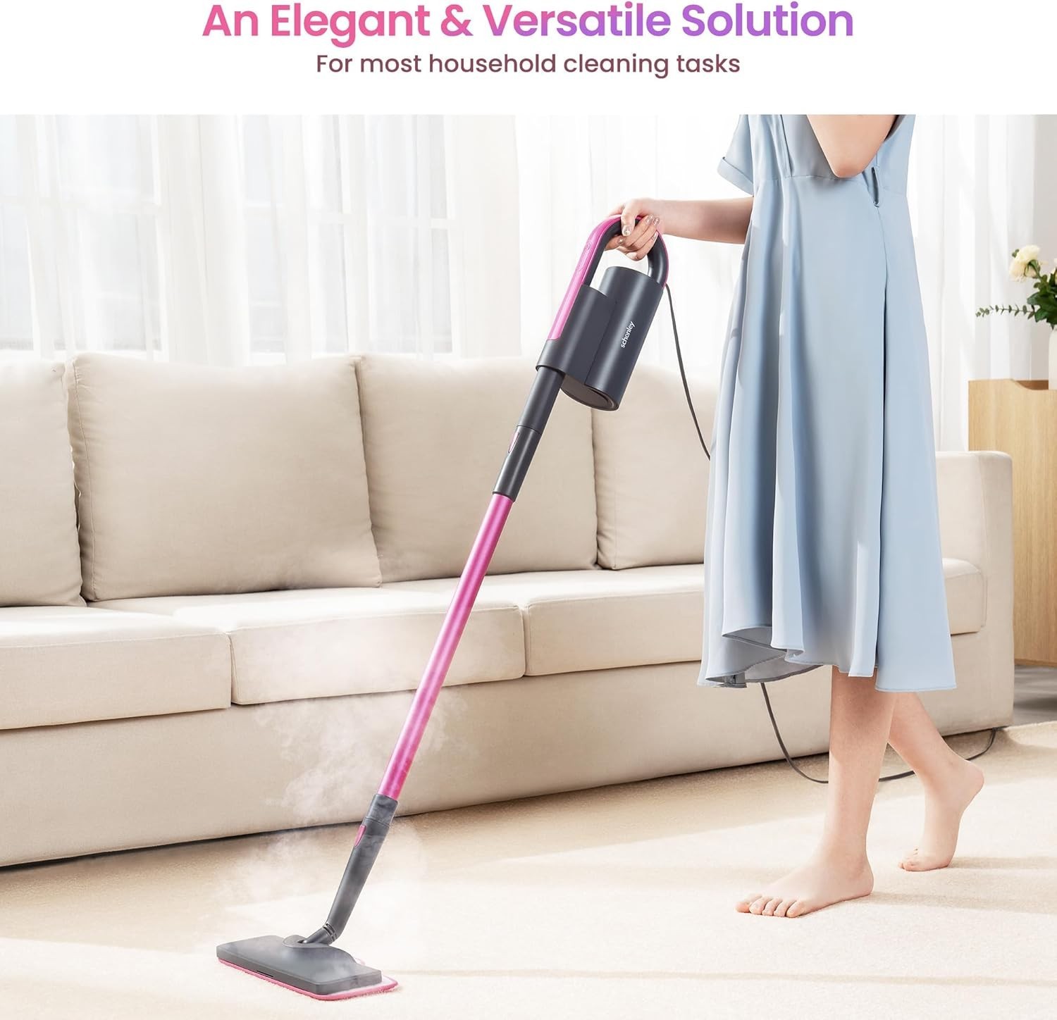 Rapid Heat Up Steam Mop for Hardwood, Tile & More – Effortless Cleaning Routine