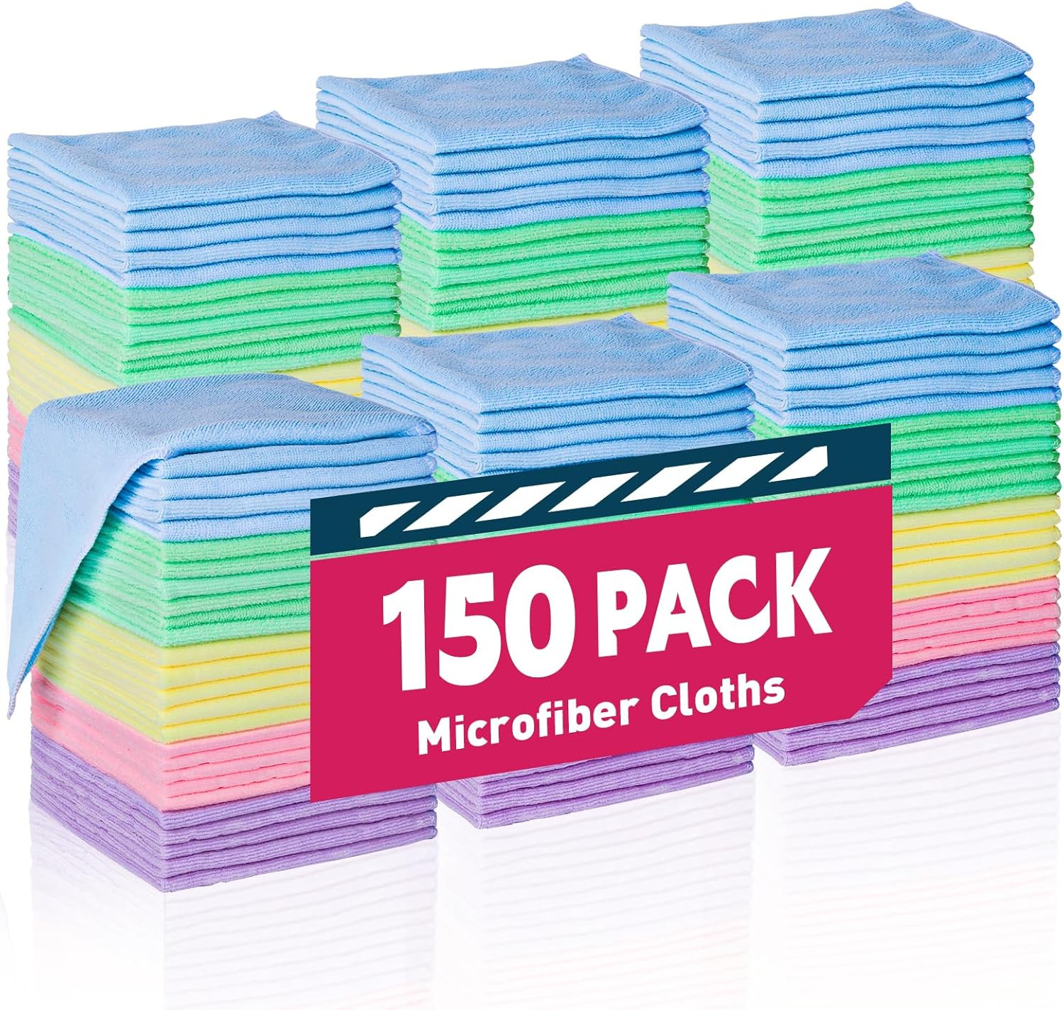 Gray Microfiber Cleaning Cloths Bulk Pack-400 Pack, Microfiber Towels Bulk, Towe
