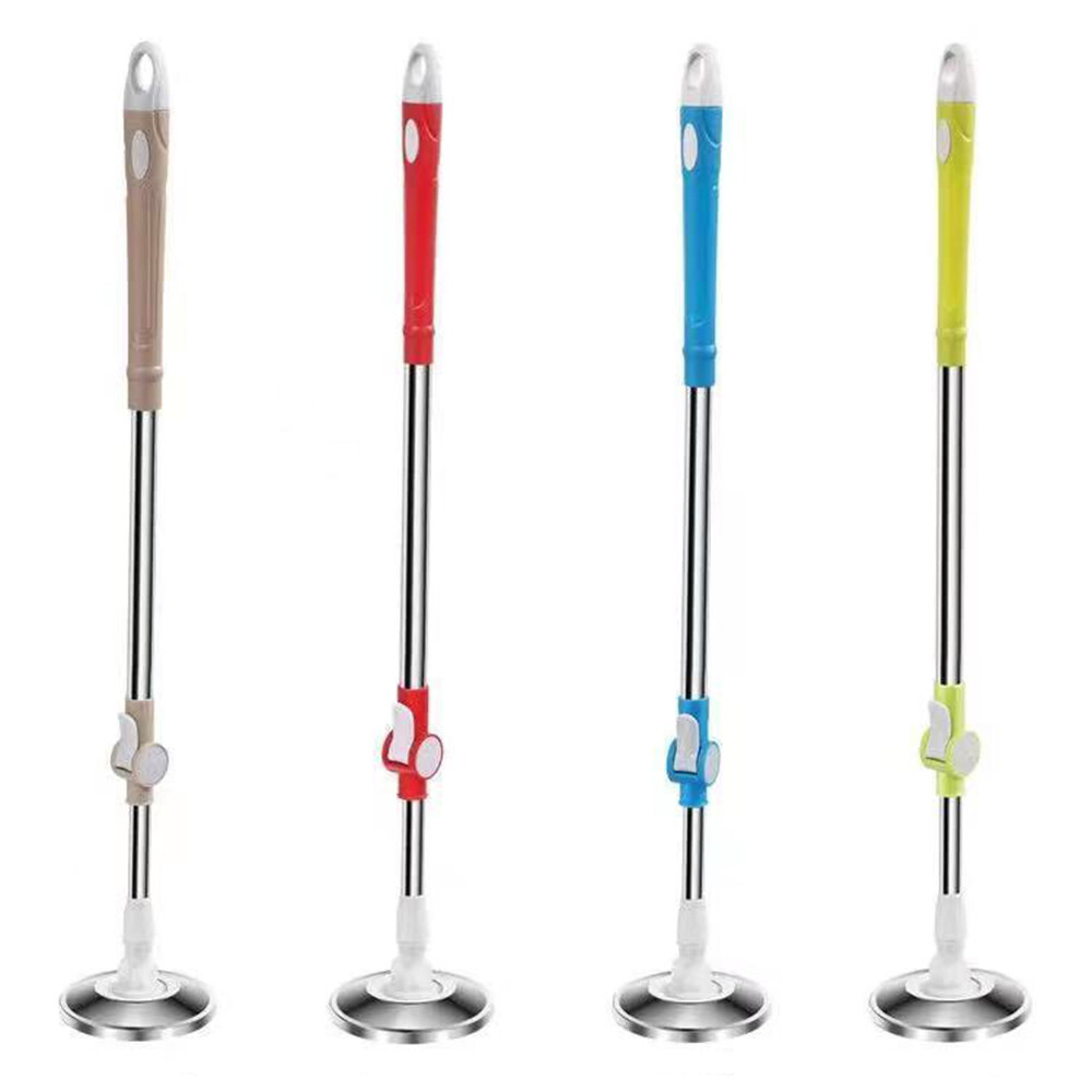 360° Rotating Spinning Mop Pole Handle Replacement with 2x Microfiber Mop Heads