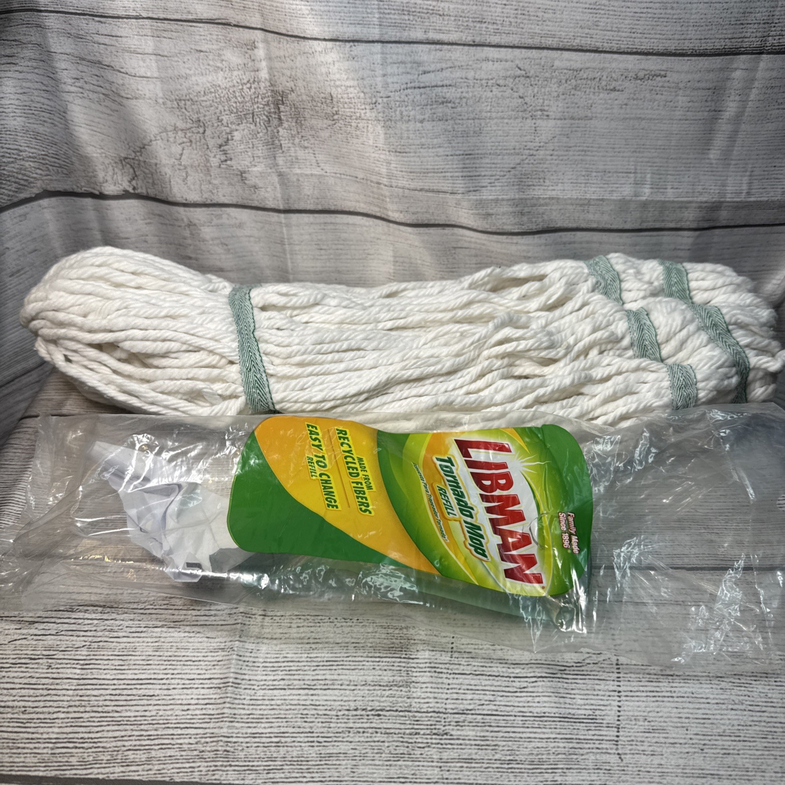 Tornado Mop Refill White Cotton Blend Brand New Open Seal