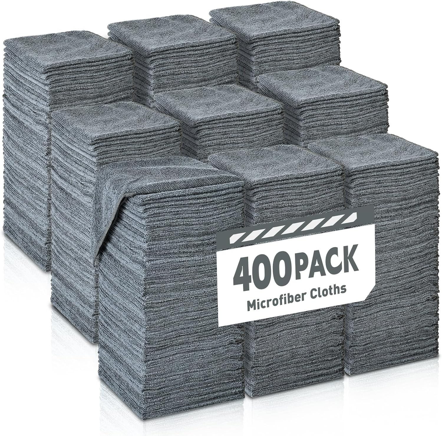 Paños de Limpieza de Microfibra (Paquete de 400), Toallas de Microfibra a Granel