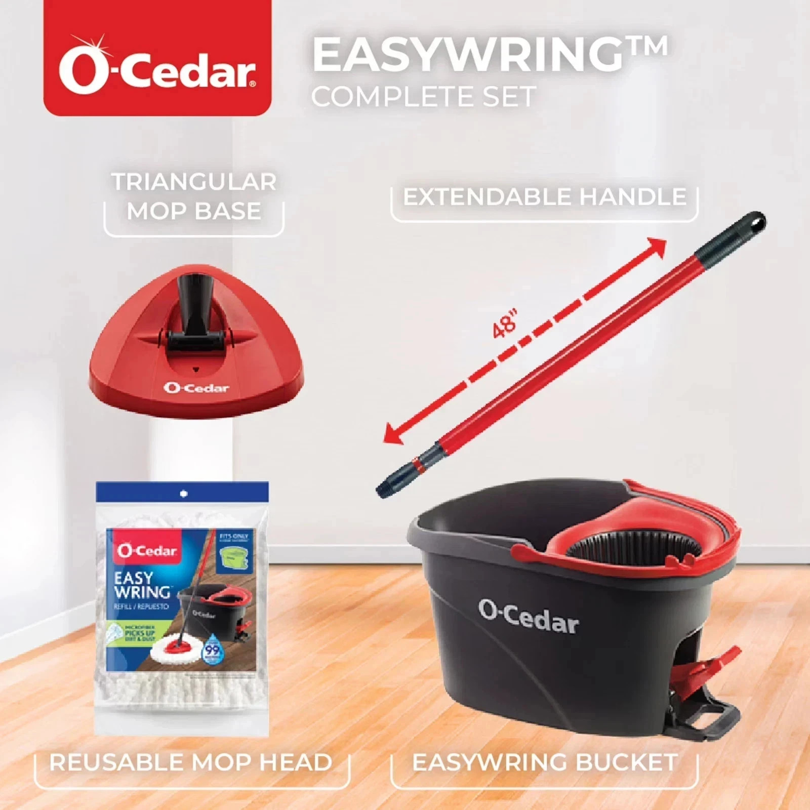O-Cedar EasyWring Spin Mop & Bucket System- No Import Fees