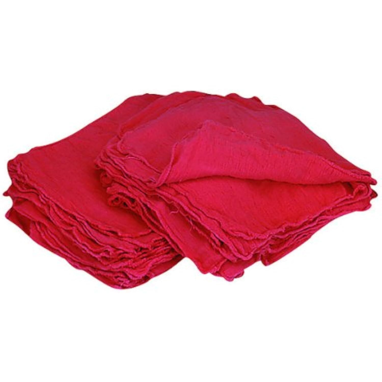 25 Pack Industrial Reusable Red Shop Rag Mechanics Towel 100% Cotton 12″ x 14″