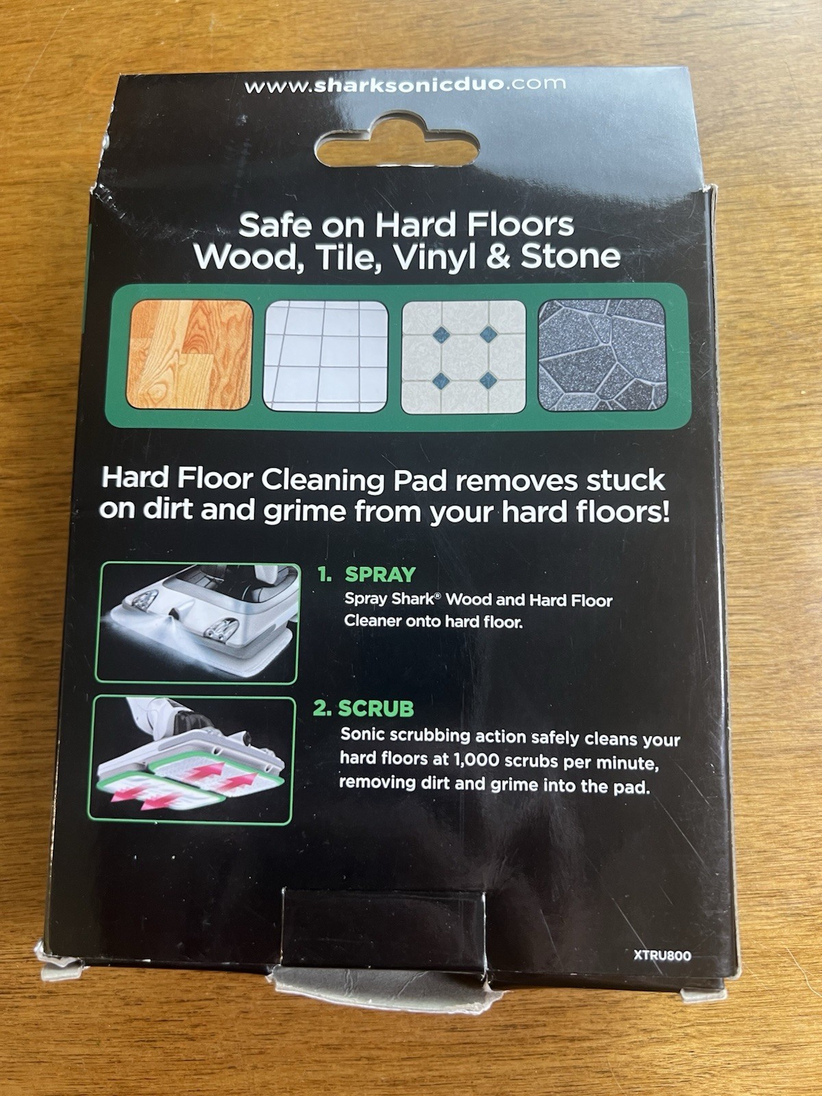 Shark Sonic Duo Hard Floor Cleaning Pad XTRU800- For Wood, Tile, Vinyl & Stone