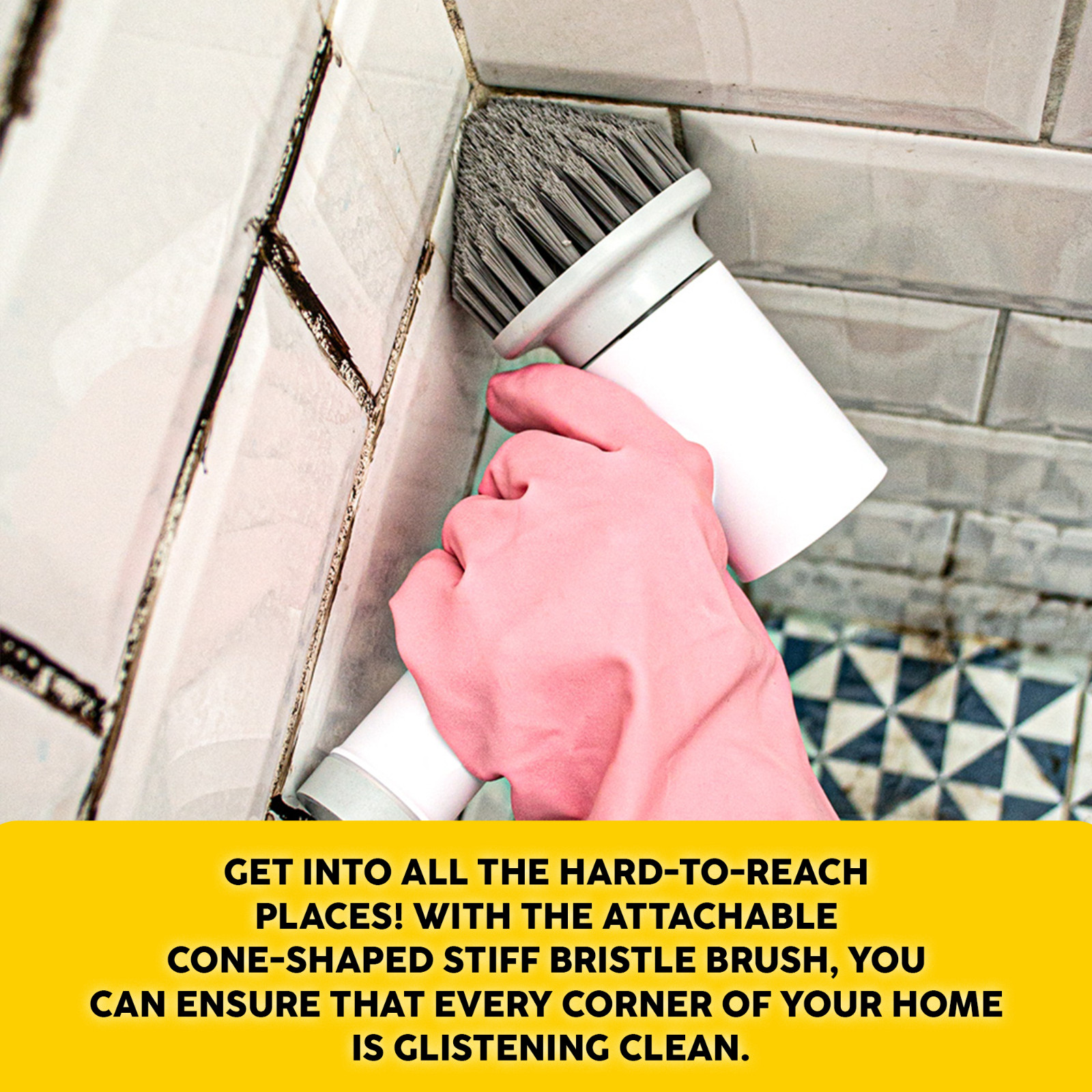 Synoshi Cone Brush Heads (2 Units). Perfect for Corners and Hard-To-Reach Places